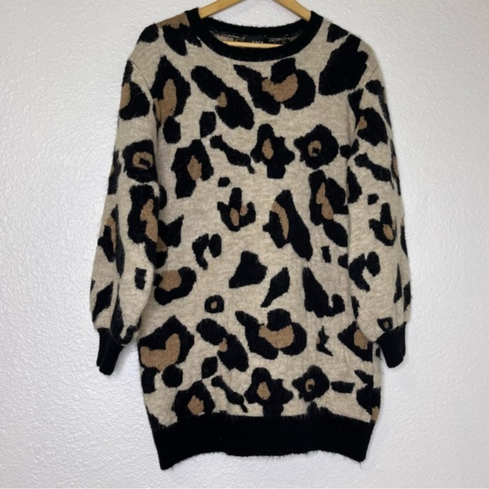 VICI Leopard Print Sweater Dress Tunic Size Small - Picture 4 of 7